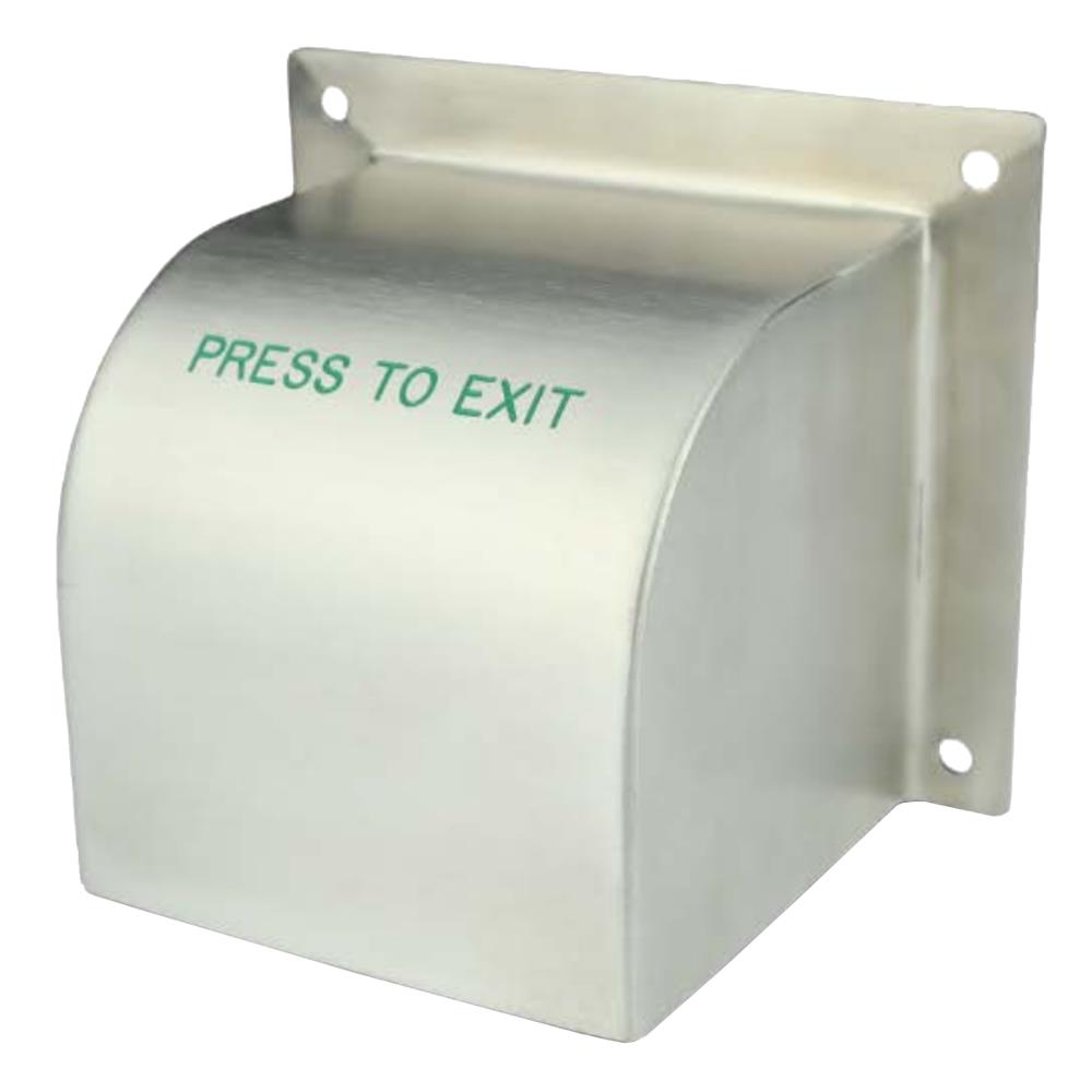 ASEC Exit Button Cover Stainless Steel - Engraved - Press To Exit Access Control