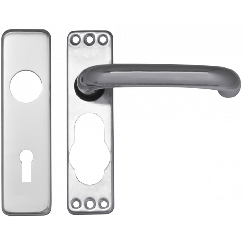 AS4040 ASEC Plate Mounted Aluminium Lever Furniture Wooden Door Handles