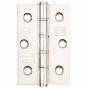 NEWSTAR BH2/7 Washered Hinges 102 x 67 x 2.5mm Polished Stainless Steel Hinges