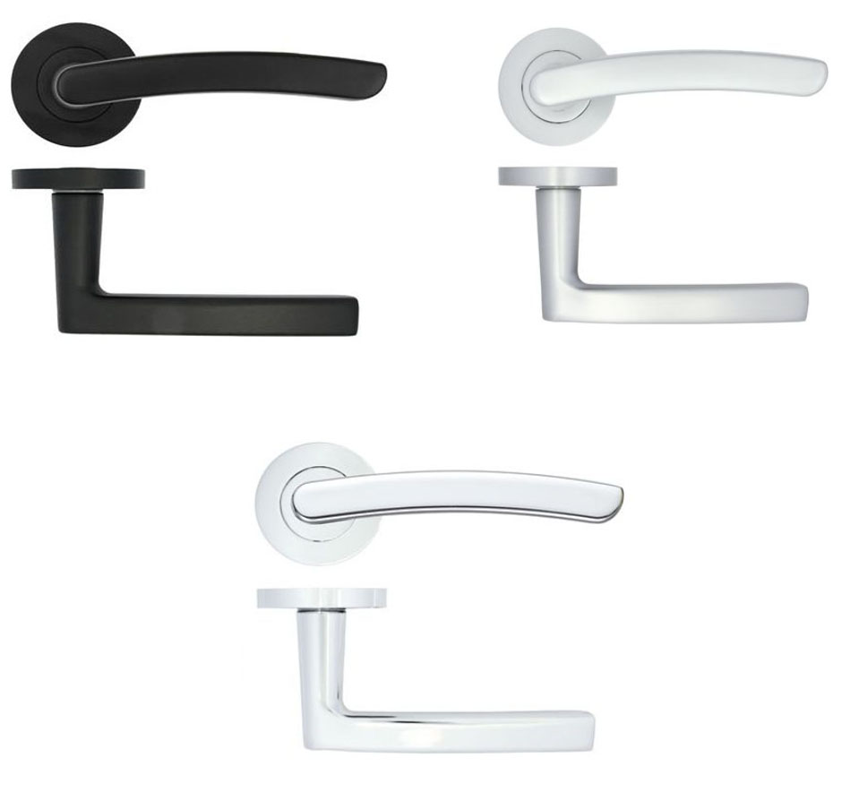 Santiago Lever On Rose Wooden Door Handles