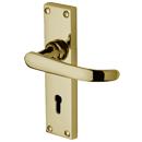 Avon Lever Lock Polished Brass Door Handle Wooden Door Handles